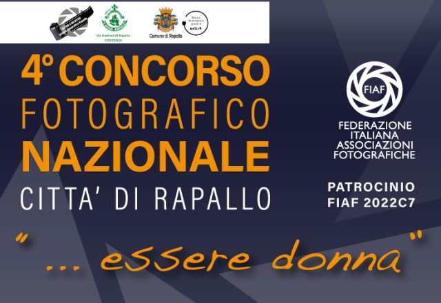 4° Concorso Nazionale Fotografico “Citta’ di Rapallo” 2022. valevole FIAF