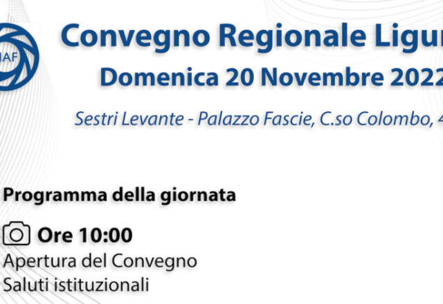 Convegno Regionale Ligure FIAF – 20 Novembre 2022
